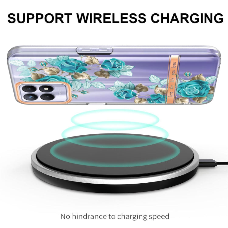 For OPPO Realme 8i Flowers and Plants Series IMD TPU Phone Case