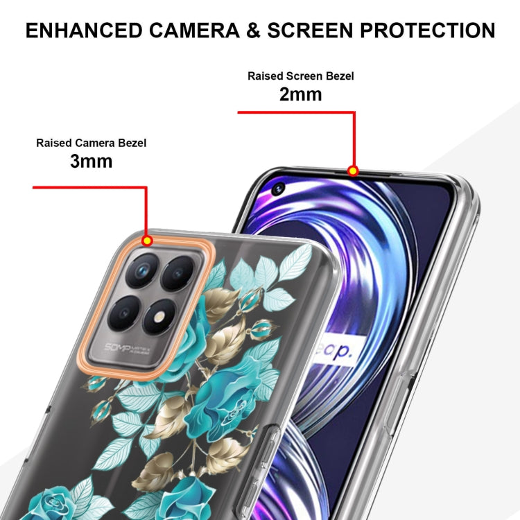 For OPPO Realme 8i Flowers and Plants Series IMD TPU Phone Case