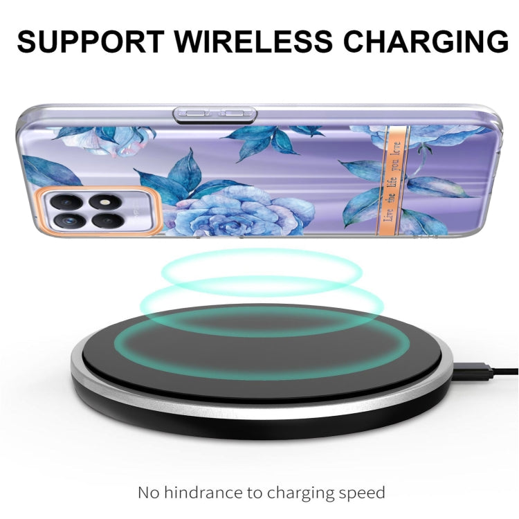 For OPPO Realme 8i Flowers and Plants Series IMD TPU Phone Case