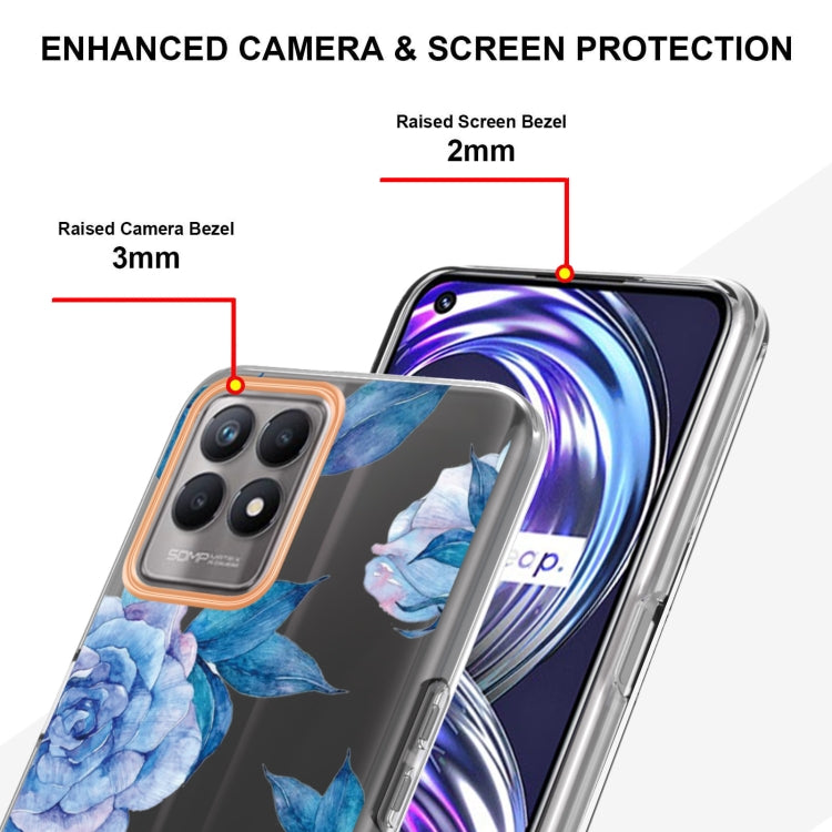 For OPPO Realme 8i Flowers and Plants Series IMD TPU Phone Case