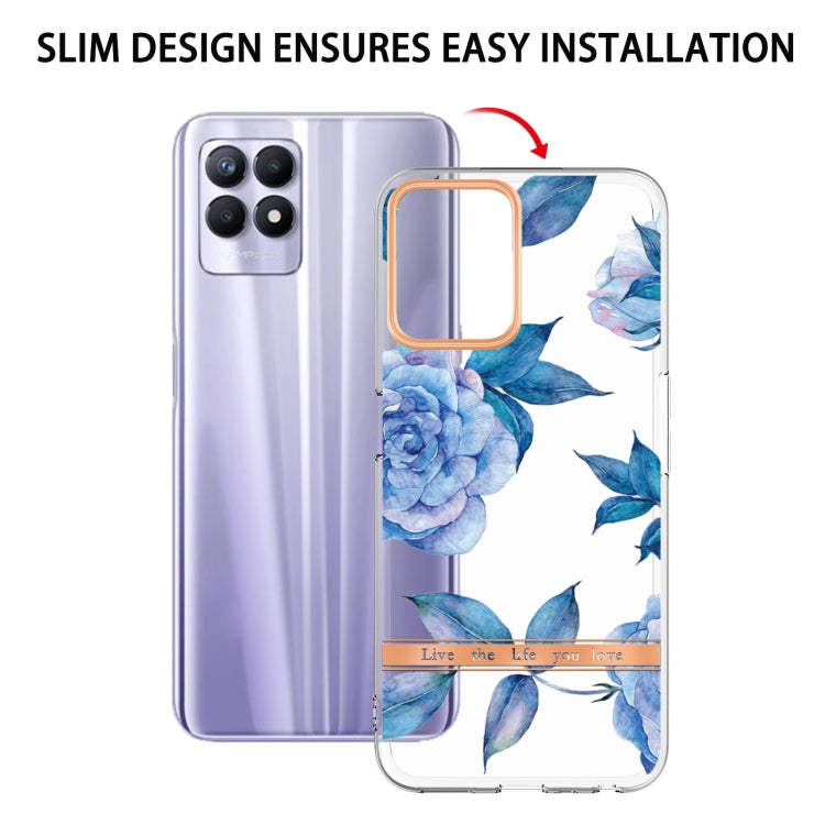 For OPPO Realme 8i Flowers and Plants Series IMD TPU Phone Case