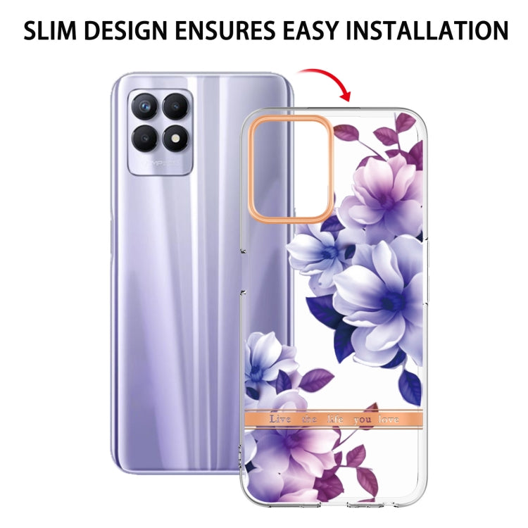 For OPPO Realme 8i Flowers and Plants Series IMD TPU Phone Case