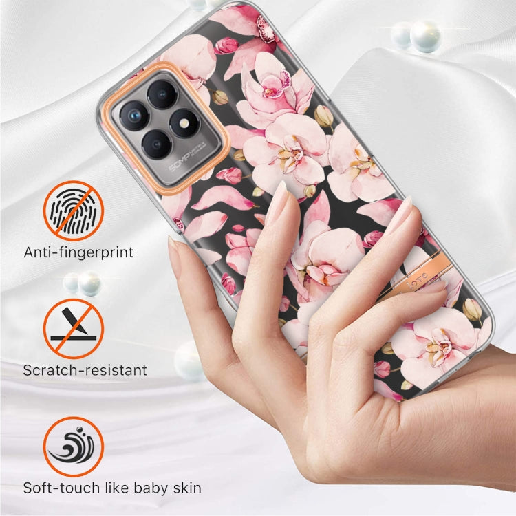 For OPPO Realme 8i Flowers and Plants Series IMD TPU Phone Case