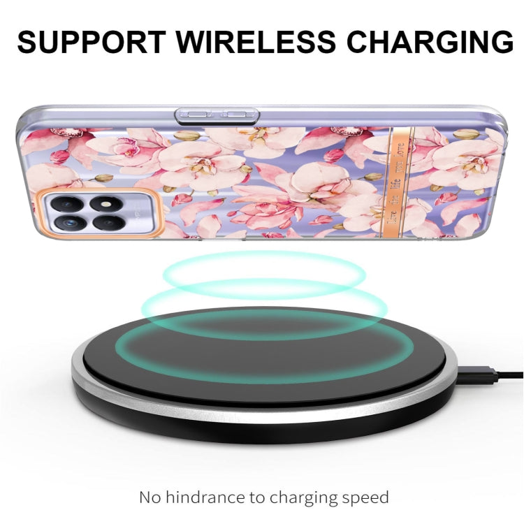 For OPPO Realme 8i Flowers and Plants Series IMD TPU Phone Case