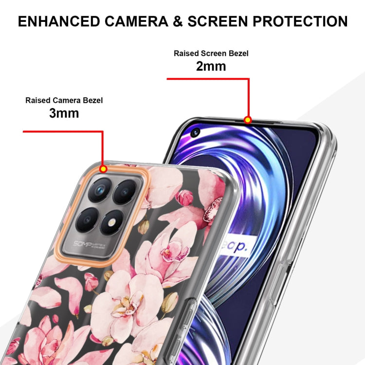 For OPPO Realme 8i Flowers and Plants Series IMD TPU Phone Case
