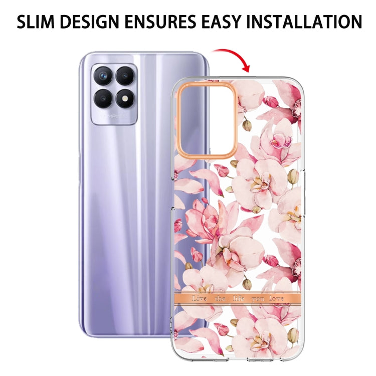For OPPO Realme 8i Flowers and Plants Series IMD TPU Phone Case