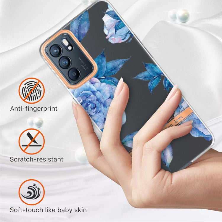 For OPPO Reno6 5G Flowers and Plants Series IMD TPU Phone Case