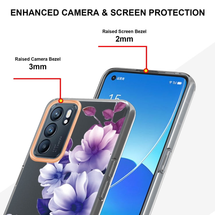 For OPPO Reno6 5G Flowers and Plants Series IMD TPU Phone Case