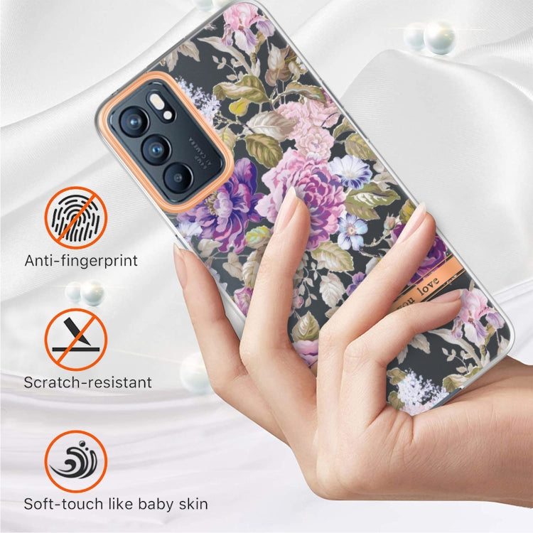 For OPPO Reno6 5G Flowers and Plants Series IMD TPU Phone Case