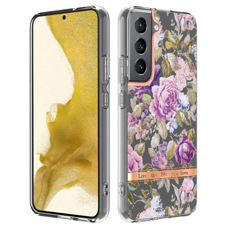 For Samsung Galaxy S22 Flowers and Plants Series IMD TPU Phone Case
