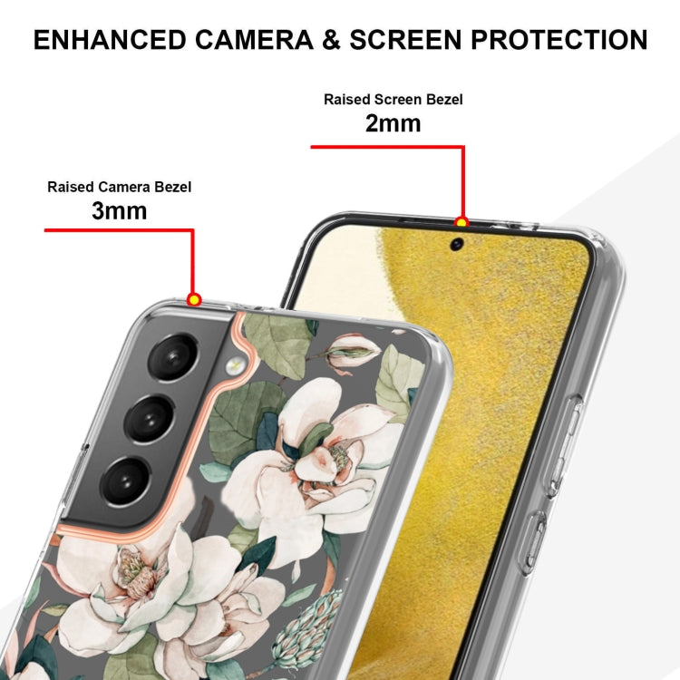 For Samsung Galaxy S22+ Flowers and Plants Series IMD TPU Phone Case