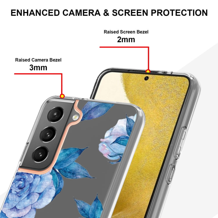 For Samsung Galaxy S22+ Flowers and Plants Series IMD TPU Phone Case