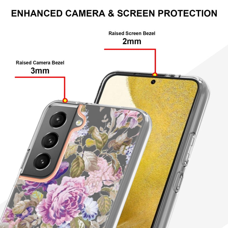 For Samsung Galaxy S22+ Flowers and Plants Series IMD TPU Phone Case