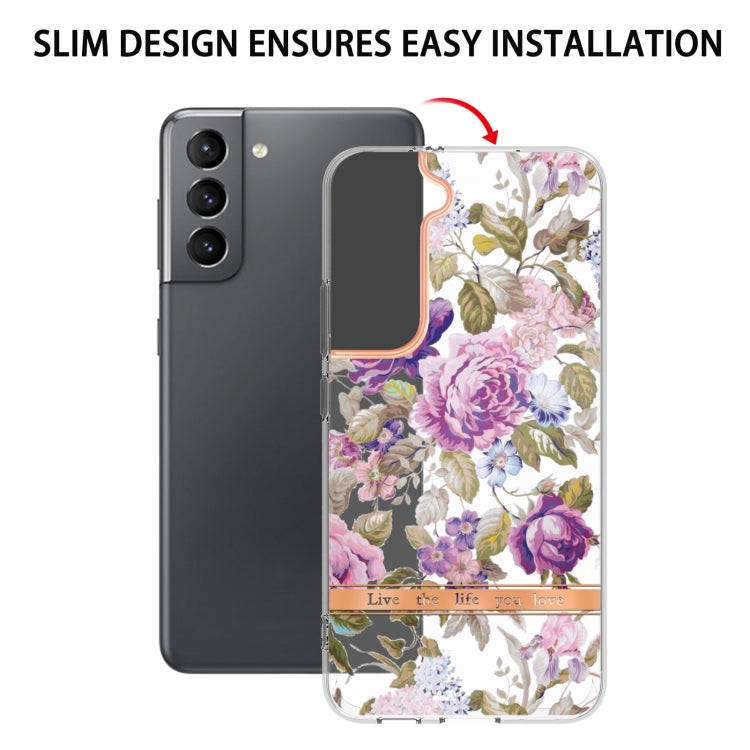 For Samsung Galaxy S22+ Flowers and Plants Series IMD TPU Phone Case