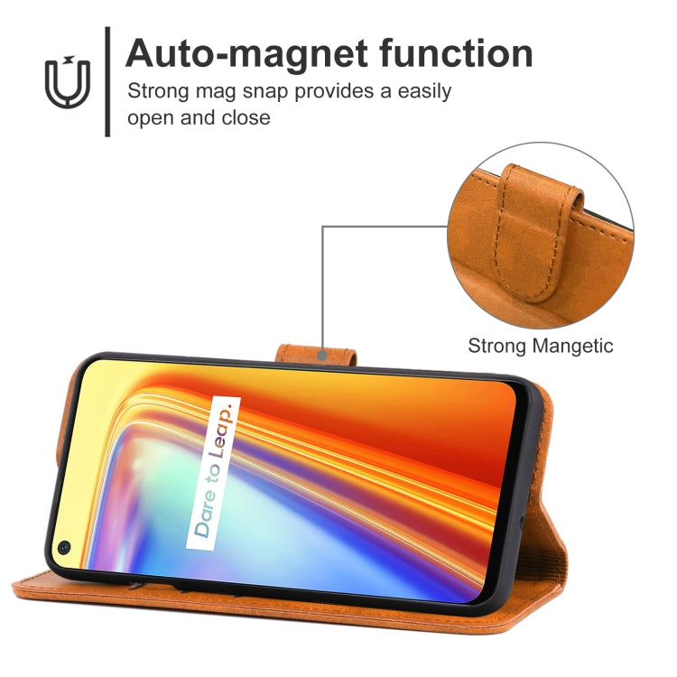 Leather Phone Case For OPPO Realme 7 Asia Version