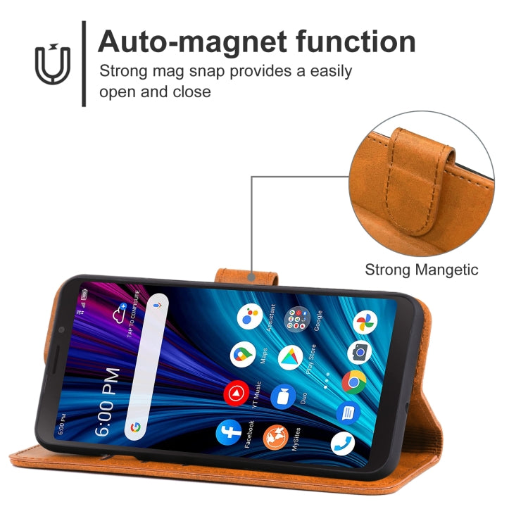 Leather Phone Case For TCL A3X