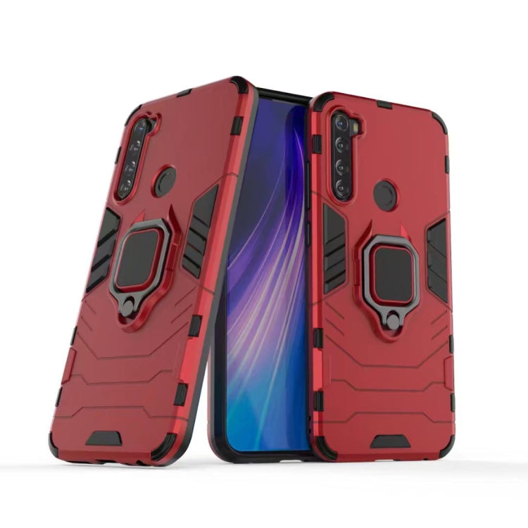 For Xiaomi Redmi Note 8T PC + TPU Shockproof Protective Case with Magnetic Ring Holder