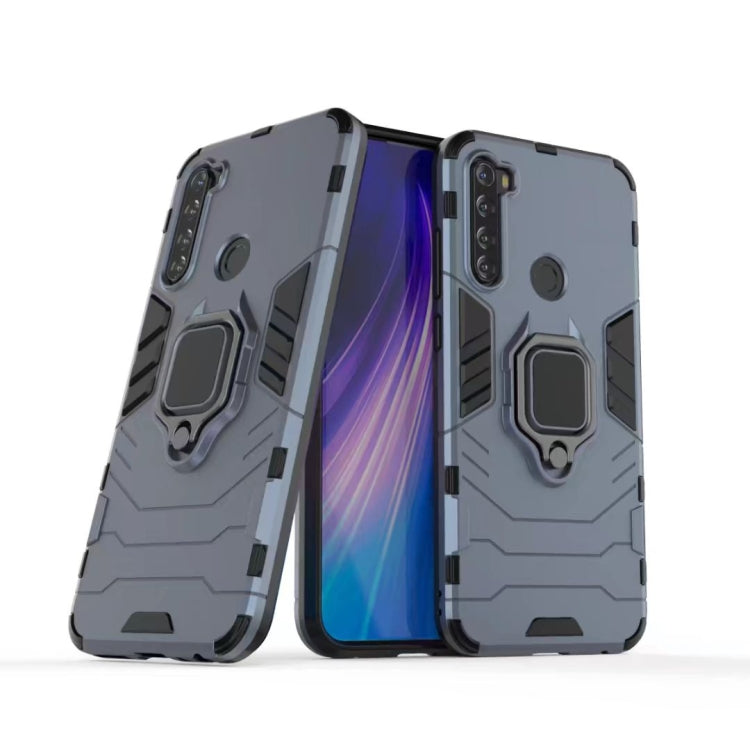 For Xiaomi Redmi Note 8T PC + TPU Shockproof Protective Case with Magnetic Ring Holder