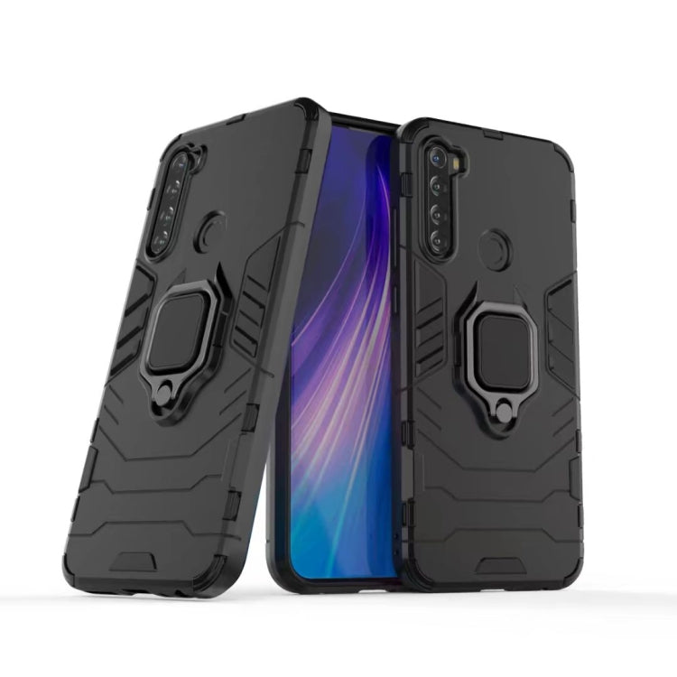 For Xiaomi Redmi Note 8T PC + TPU Shockproof Protective Case with Magnetic Ring Holder