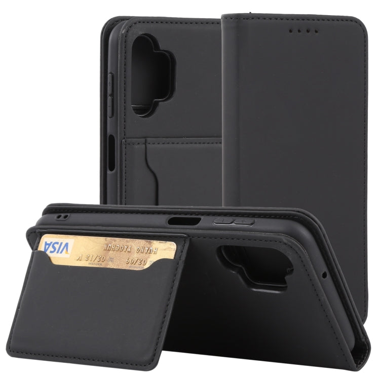 For Samsung Galaxy A13 4G Strong Magnetism Liquid Feel Leather Phone Case