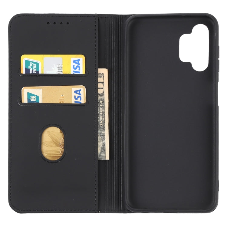 For Samsung Galaxy A13 4G Strong Magnetism Liquid Feel Leather Phone Case