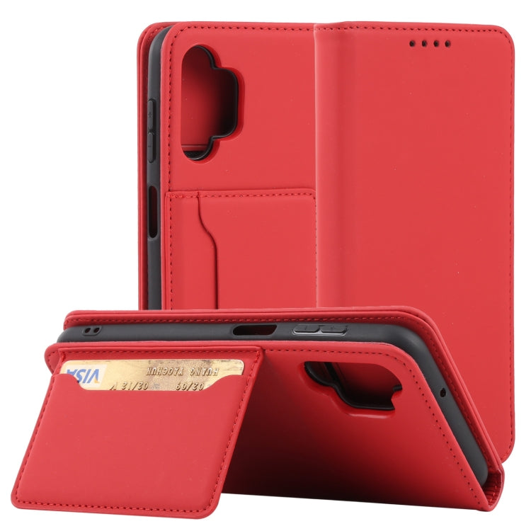 For Samsung Galaxy A13 4G Strong Magnetism Liquid Feel Leather Phone Case