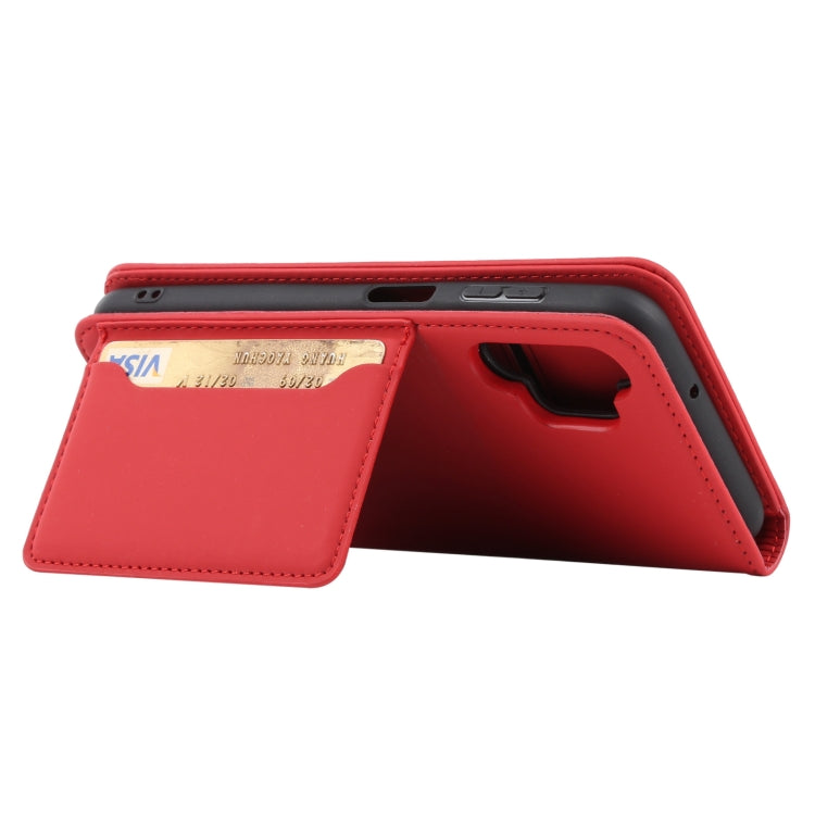 For Samsung Galaxy A13 4G Strong Magnetism Liquid Feel Leather Phone Case