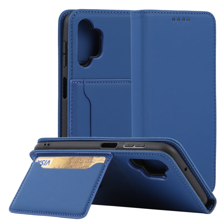 For Samsung Galaxy A13 4G Strong Magnetism Liquid Feel Leather Phone Case