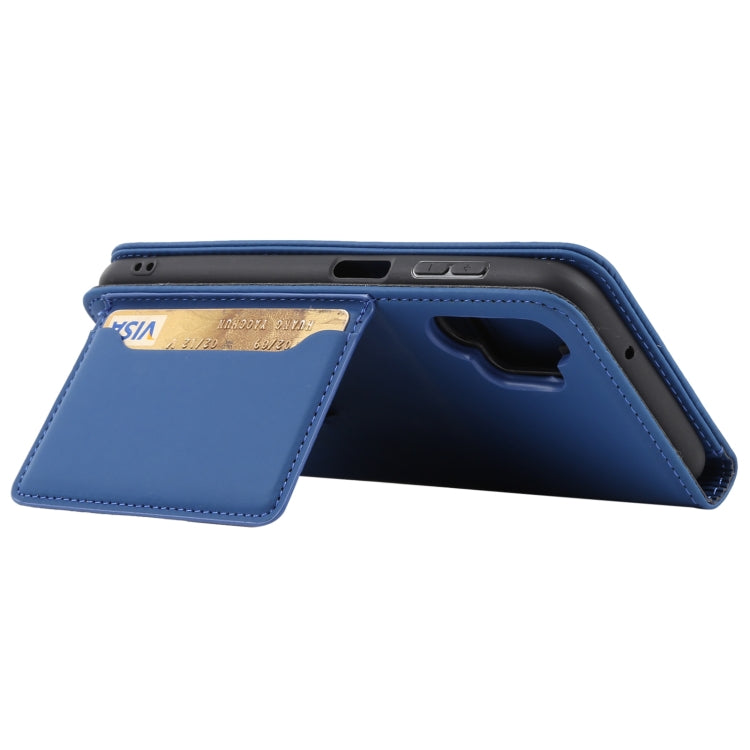 For Samsung Galaxy A13 4G Strong Magnetism Liquid Feel Leather Phone Case