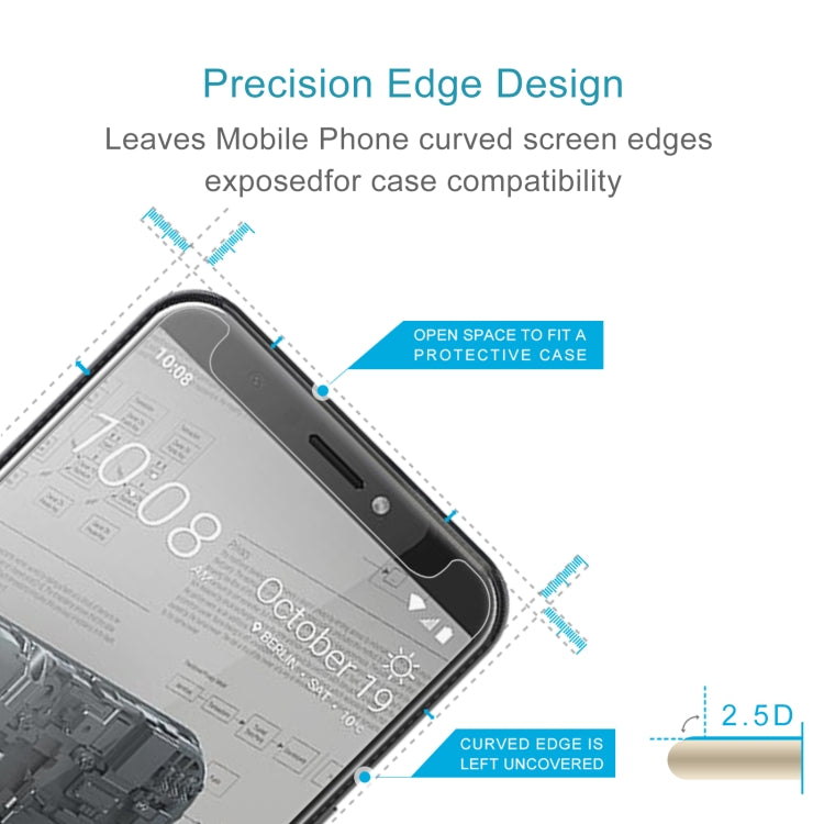 50 PCS 0.26mm 9H 2.5D Tempered Glass Film For HTC Exodus 1s