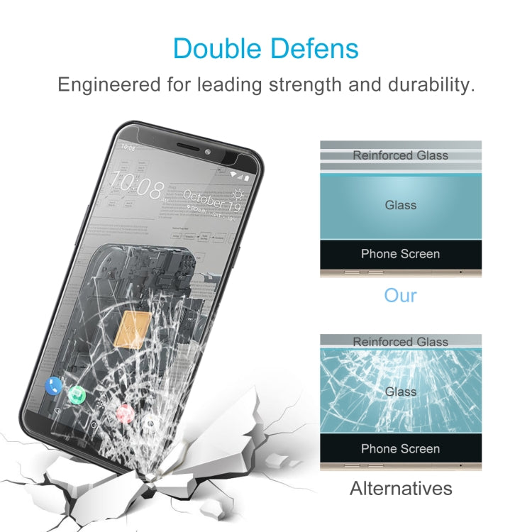 50 PCS 0.26mm 9H 2.5D Tempered Glass Film For HTC Exodus 1s