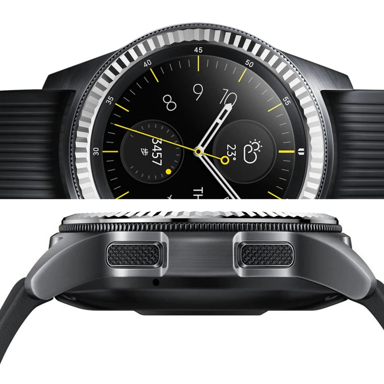 For Samsung Galaxy Watch 42mm Batch Flower Stainless Steel Bezel Ring