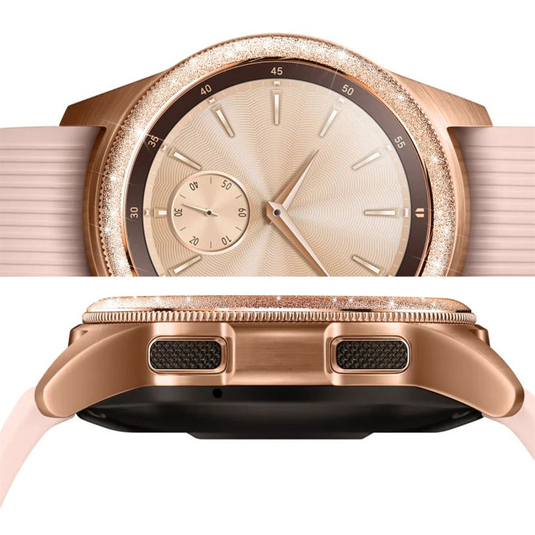 For Samsung Galaxy Watch 42mm Glitter Powder Stainless Steel Bezel Ring