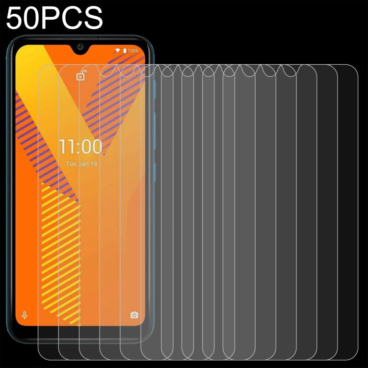 50 PCS 0.26mm 9H 2.5D Tempered Glass Film For Wiko Y62 Plus