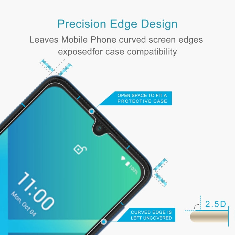 50 PCS 0.26mm 9H 2.5D Tempered Glass Film For Wiko Y82