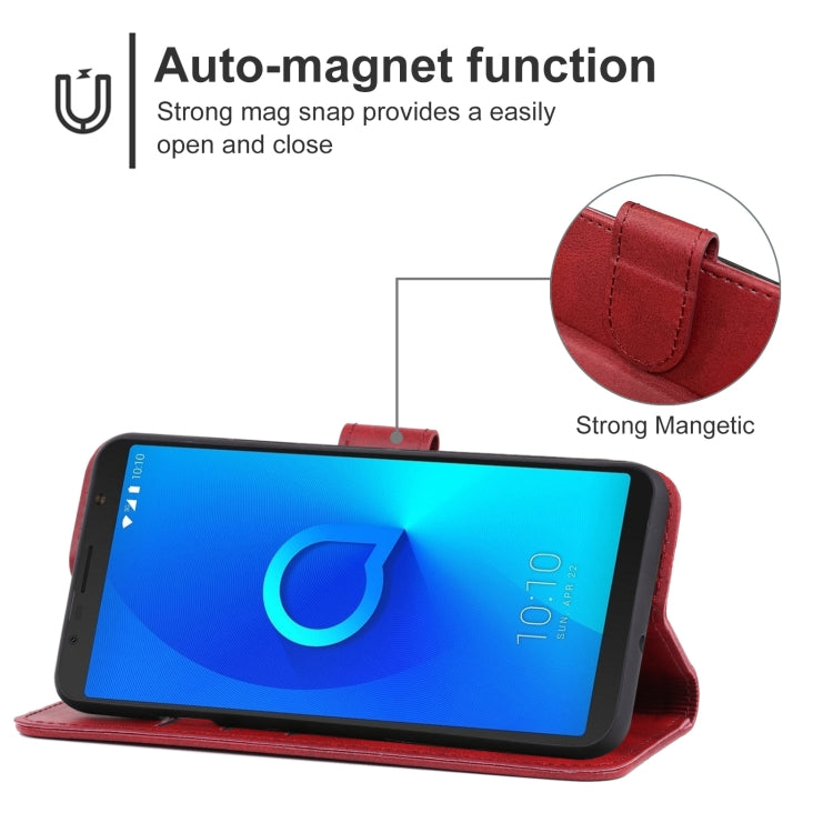 Leather Phone Case For Alcatel 3C