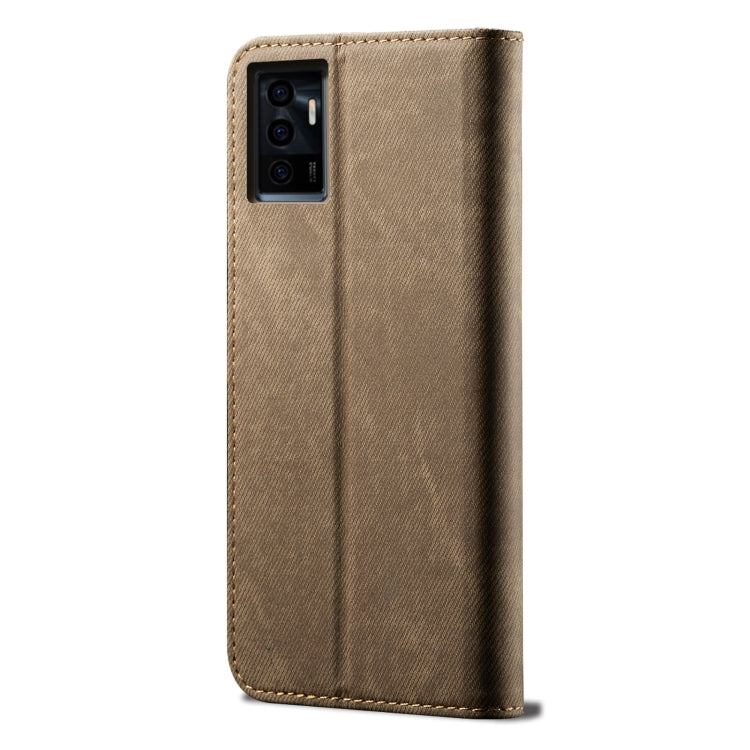 For vivo S10e / V23e Denim Texture Casual Style Leather Phone Case