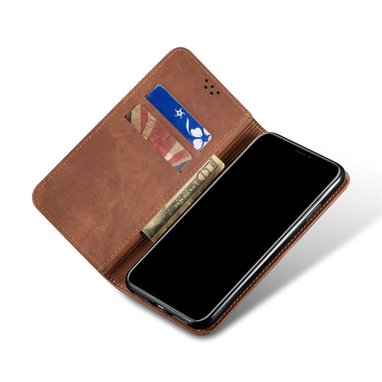 For Huawei nova 8i / Honor 50 Lite Denim Texture Casual Style Leather Phone Case