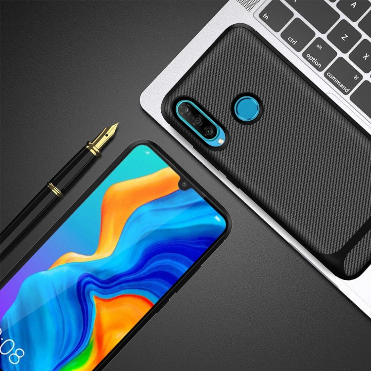For Huawei P Smart Z Carbon Fiber Texture Shockproof TPU Protective Case