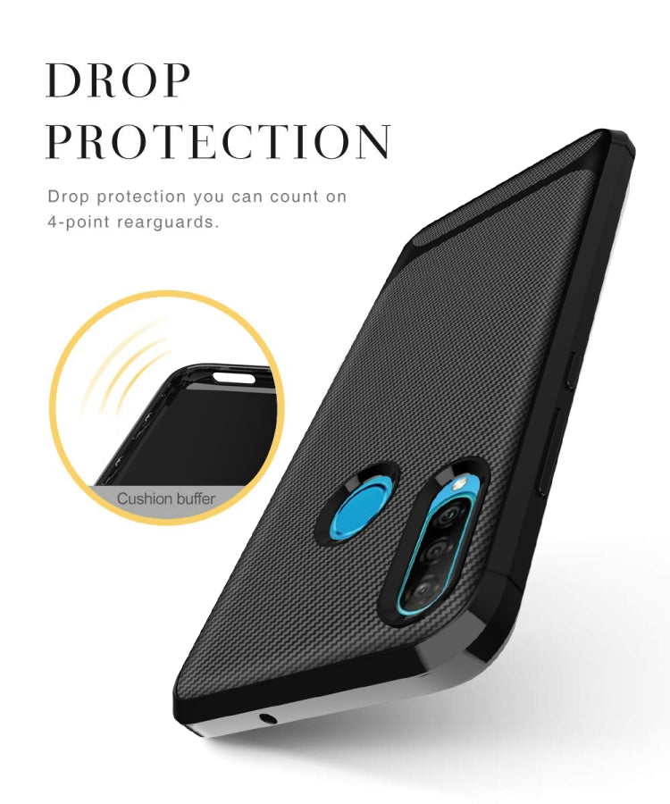 For Huawei P Smart Z Carbon Fiber Texture Shockproof TPU Protective Case
