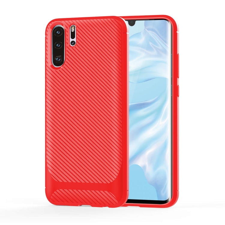 For Huawei P30 Pro Carbon Fiber Texture Shockproof TPU Protective Case