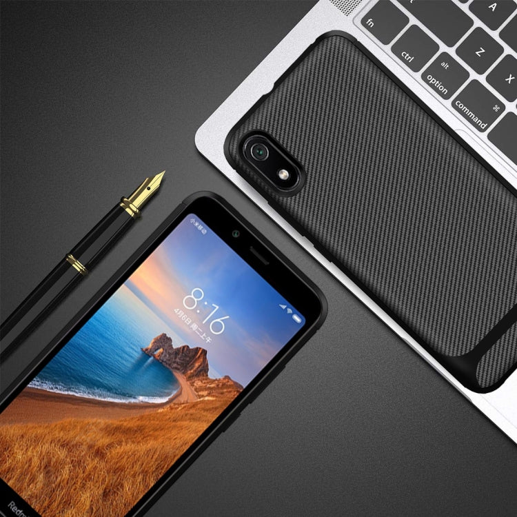 For Huawei Y5 2019 Carbon Fiber Texture Shockproof TPU Protective Case
