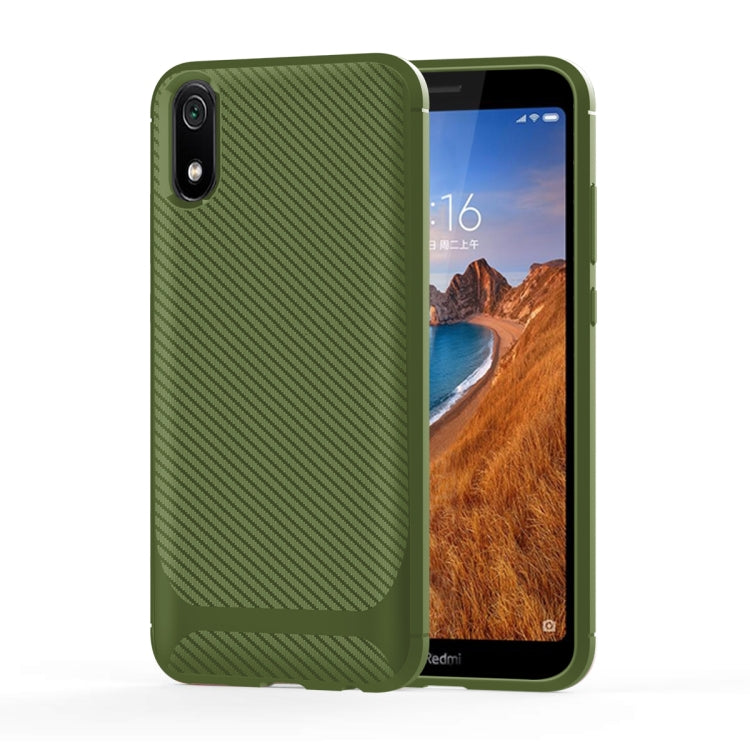 For Huawei Y5 2019 Carbon Fiber Texture Shockproof TPU Protective Case