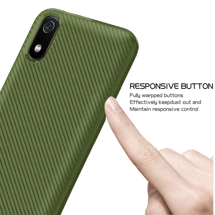 For Huawei Y5 2019 Carbon Fiber Texture Shockproof TPU Protective Case