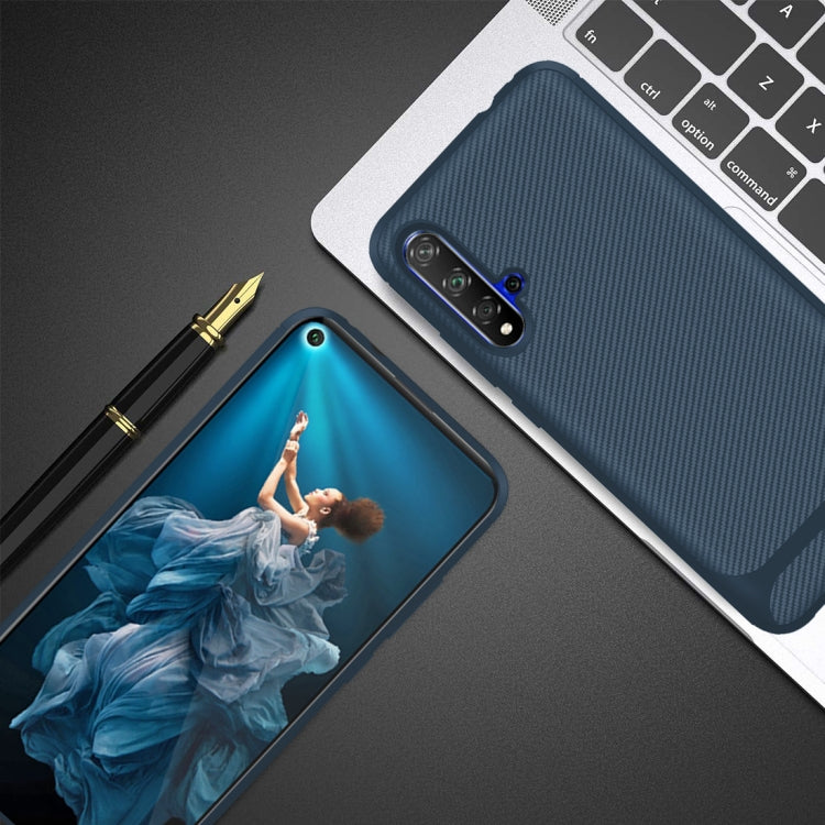 For Huawei Honor 20 Carbon Fiber Texture Shockproof TPU Protective Case
