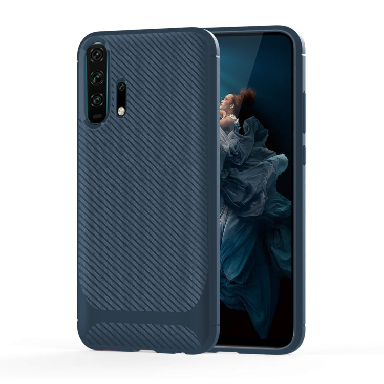 For Huawei Honor 20 Pro Carbon Fiber Texture Shockproof TPU Protective Case
