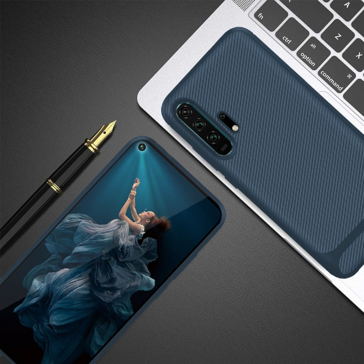 For Huawei Honor 20 Pro Carbon Fiber Texture Shockproof TPU Protective Case