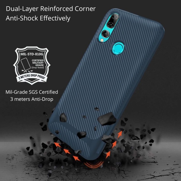 For Huawei Honor 10i Carbon Fiber Texture Shockproof TPU Protective Case