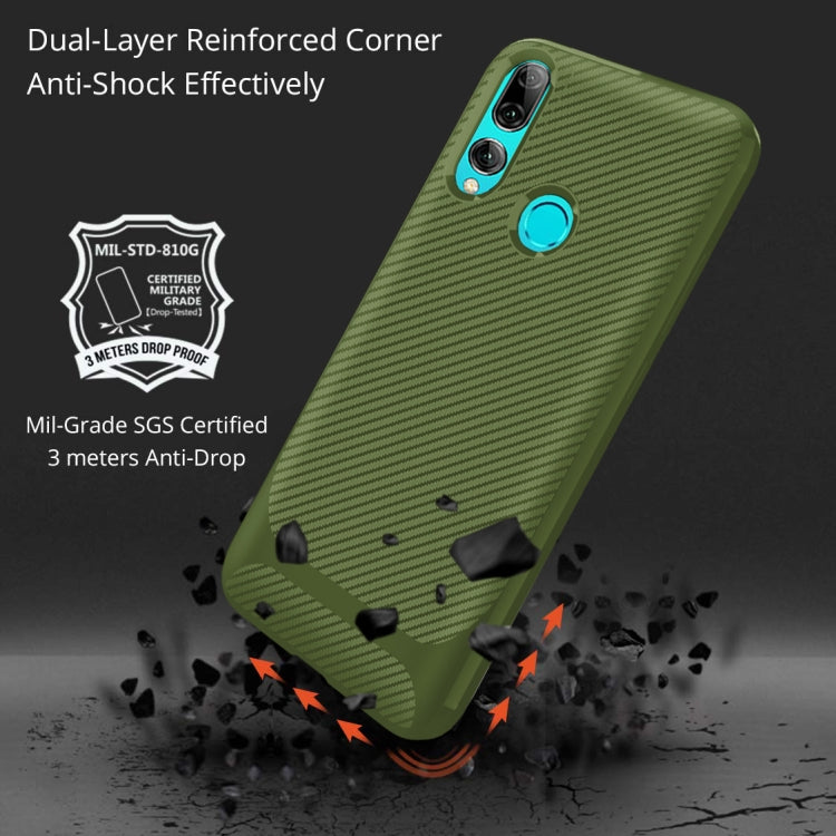 For Huawei Honor 10i Carbon Fiber Texture Shockproof TPU Protective Case