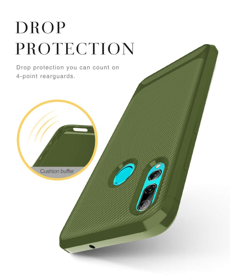For Huawei Honor 10i Carbon Fiber Texture Shockproof TPU Protective Case